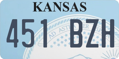 KS license plate 451BZH