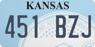 KS license plate 451BZJ