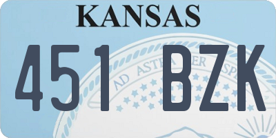 KS license plate 451BZK