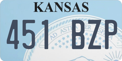 KS license plate 451BZP