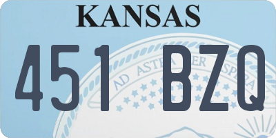 KS license plate 451BZQ