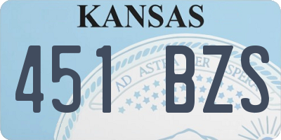 KS license plate 451BZS