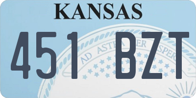 KS license plate 451BZT