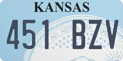 KS license plate 451BZV
