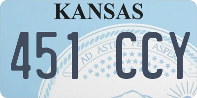 KS license plate 451CCY