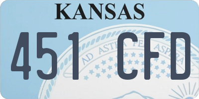KS license plate 451CFD