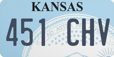 KS license plate 451CHV