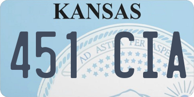 KS license plate 451CIA