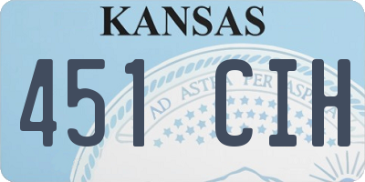 KS license plate 451CIH