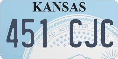 KS license plate 451CJC