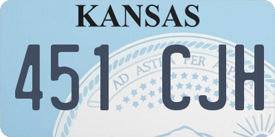 KS license plate 451CJH