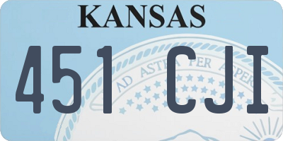 KS license plate 451CJI