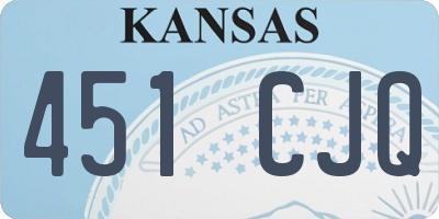 KS license plate 451CJQ