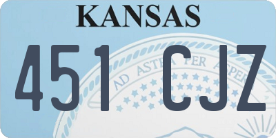 KS license plate 451CJZ
