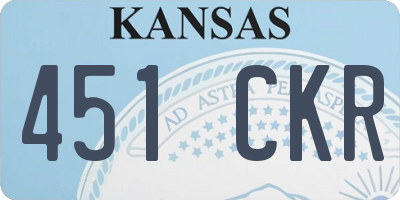 KS license plate 451CKR