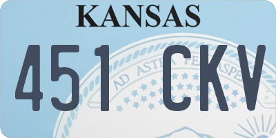 KS license plate 451CKV