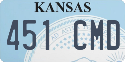 KS license plate 451CMD