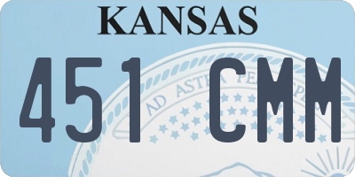 KS license plate 451CMM