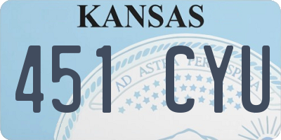 KS license plate 451CYU