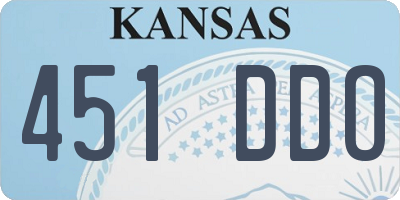 KS license plate 451DDO
