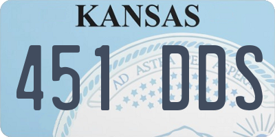 KS license plate 451DDS
