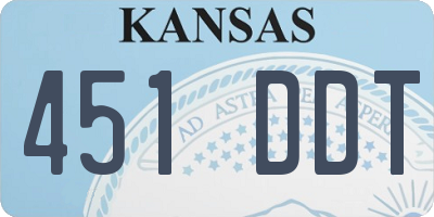 KS license plate 451DDT
