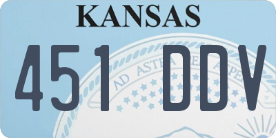 KS license plate 451DDV