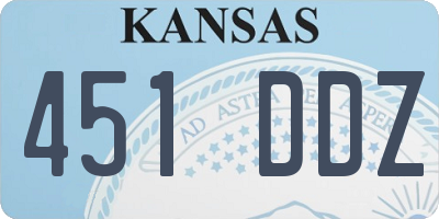 KS license plate 451DDZ