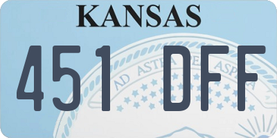 KS license plate 451DFF