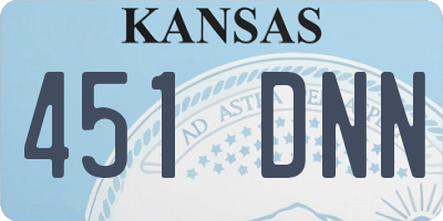 KS license plate 451DNN