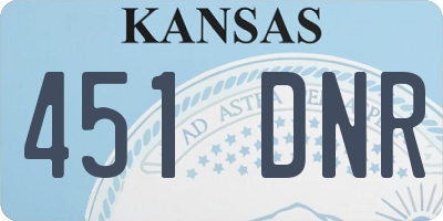 KS license plate 451DNR