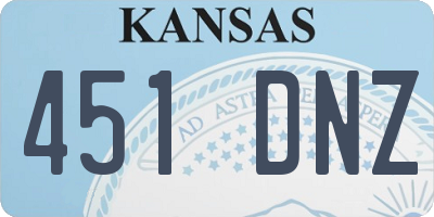 KS license plate 451DNZ