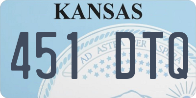 KS license plate 451DTQ
