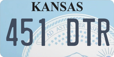 KS license plate 451DTR