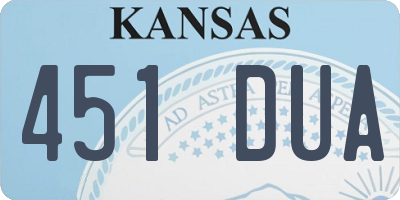 KS license plate 451DUA