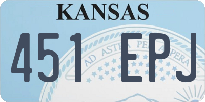 KS license plate 451EPJ