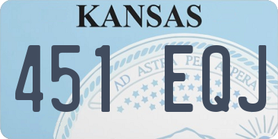KS license plate 451EQJ