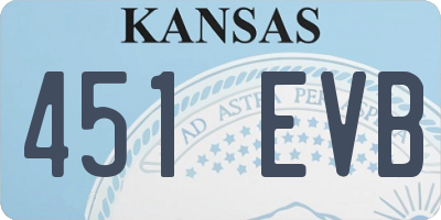 KS license plate 451EVB