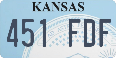 KS license plate 451FDF