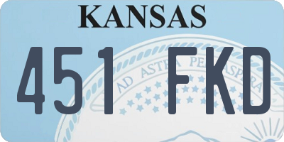 KS license plate 451FKD
