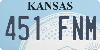 KS license plate 451FNM