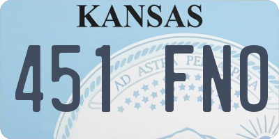 KS license plate 451FNO