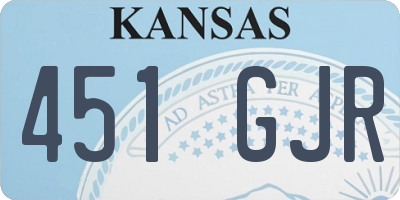 KS license plate 451GJR