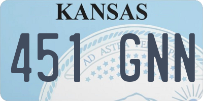 KS license plate 451GNN