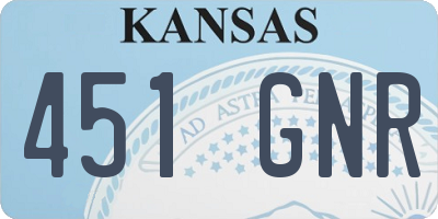 KS license plate 451GNR