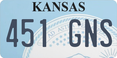 KS license plate 451GNS
