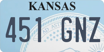 KS license plate 451GNZ
