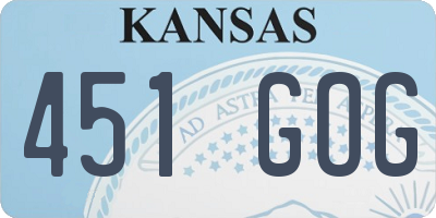 KS license plate 451GOG