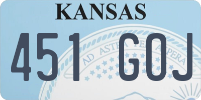 KS license plate 451GOJ