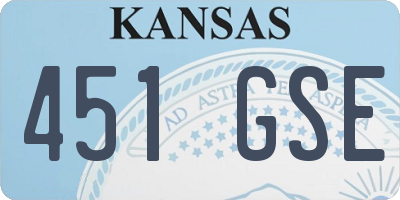 KS license plate 451GSE